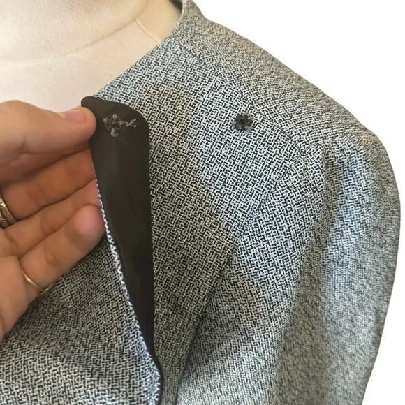 Vintage 1980s Cropped Jacket w Coquette Bow Detail - Picture 7 of 11